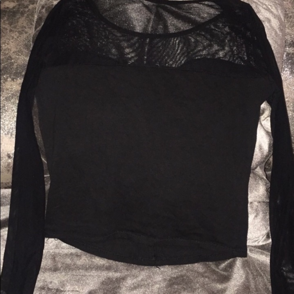Black mesh sexy top